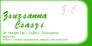 zsuzsanna csaszi business card